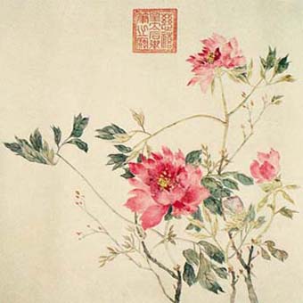 慈禧太后画牡丹