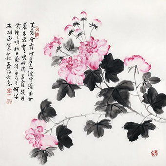 霍春阳牡丹图